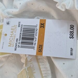 Michael Michael Kors WOMANS WHITE 3X BLOUSE EYE LET